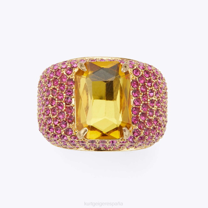 Kurt Geiger mujer anillo london xl con pavé de cristales 2LPR526 | accesorios fucsia